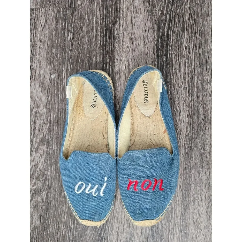 Soludos Blue Denim Slip-On Espadrilles